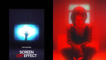 CRT Poster Photo Effect