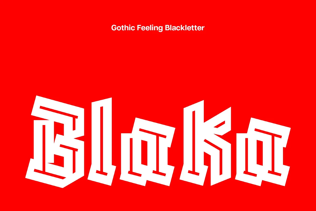 Blaka — Gothic Arabic Font