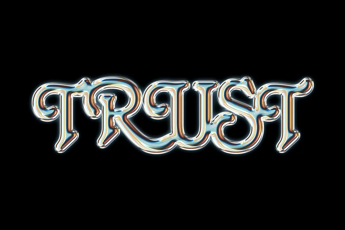 Vintage Gleam Chrome Text Effect