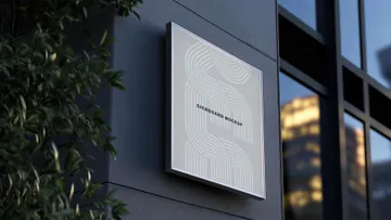 Outdoor Wall Signboard Mockup