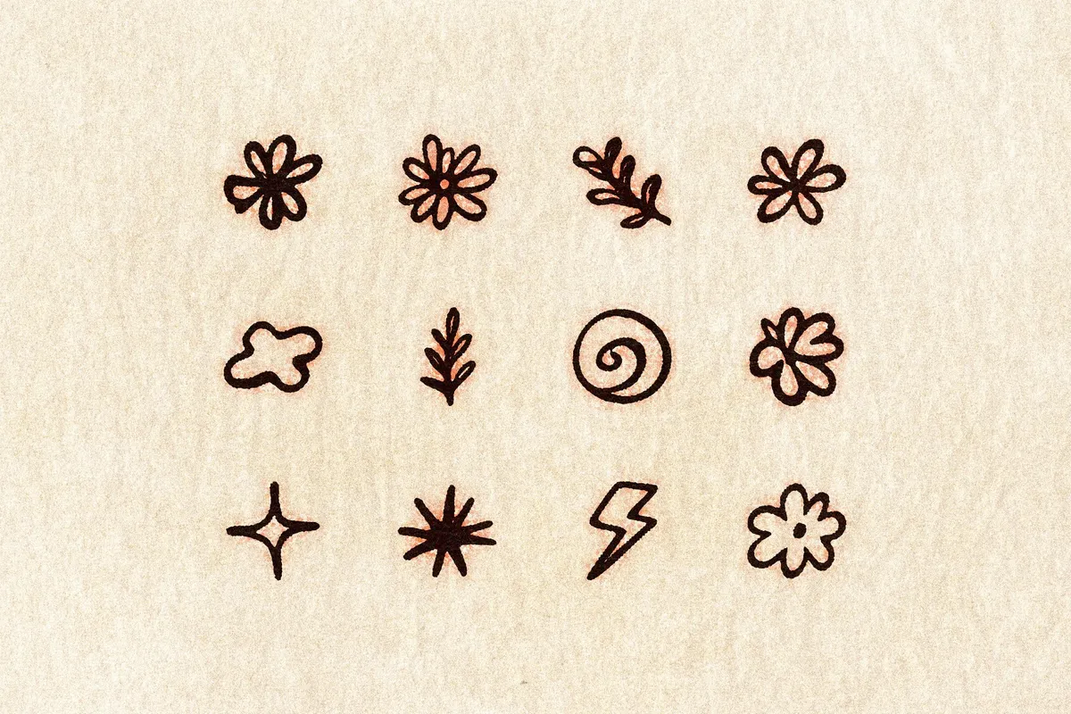 Blue Ink Doodles