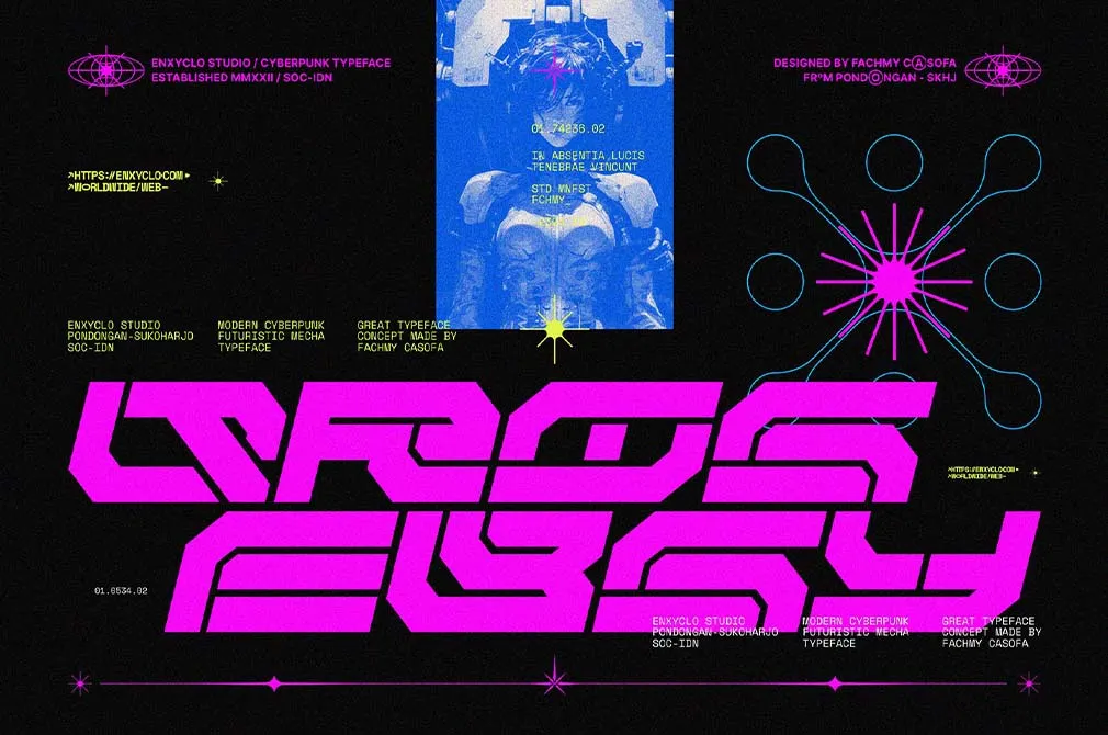 NCL RABEGS | Cyberpunk Font