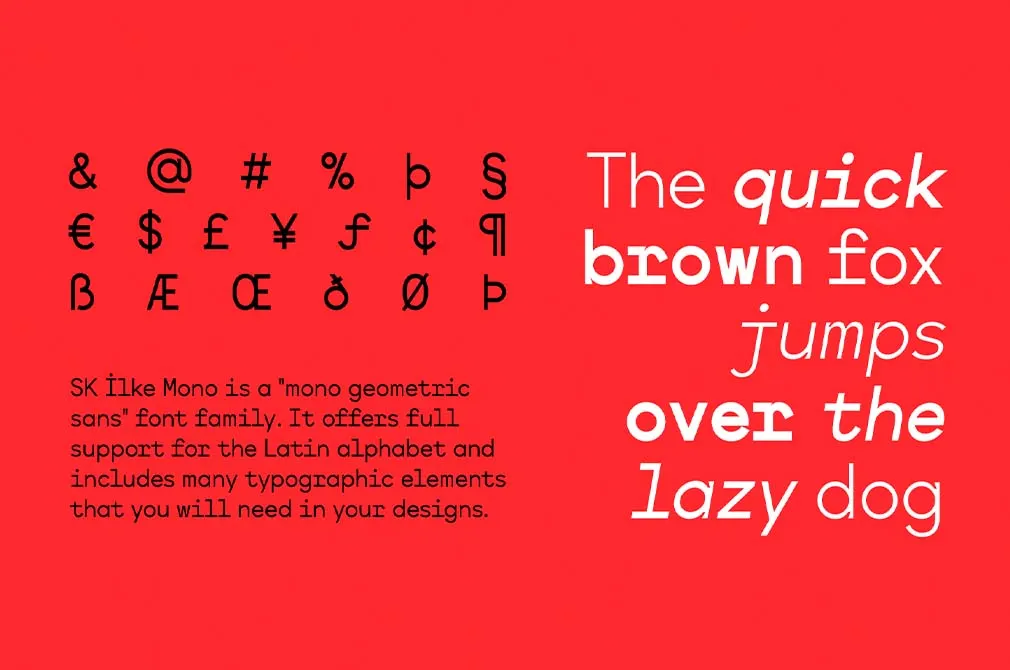 SK Ilke Mono — Geometric Sans