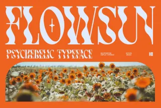 Flowsun - Psychedelic Groovy Serif Font
