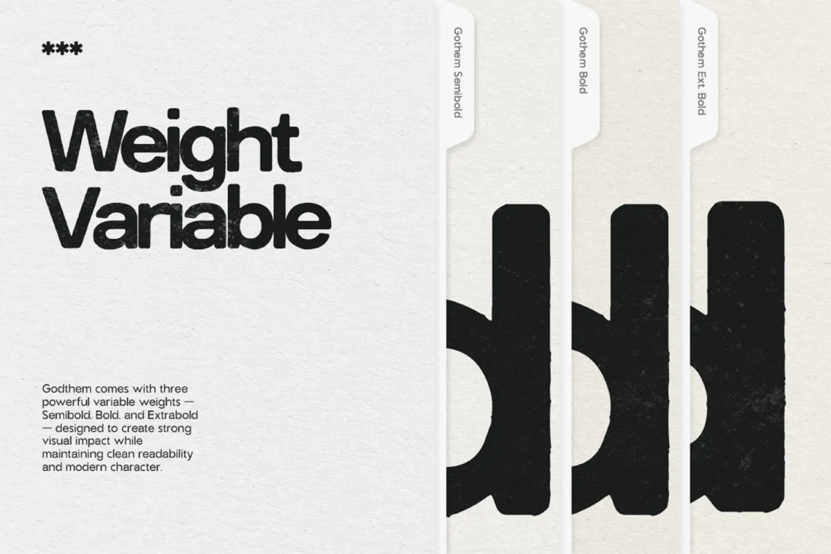 GC Godthem - Display Grunge Sans Font