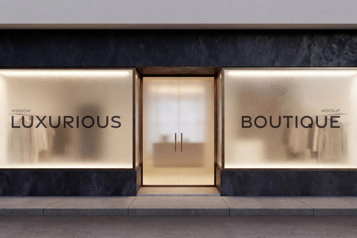 Boutique Storefront Window Mockup