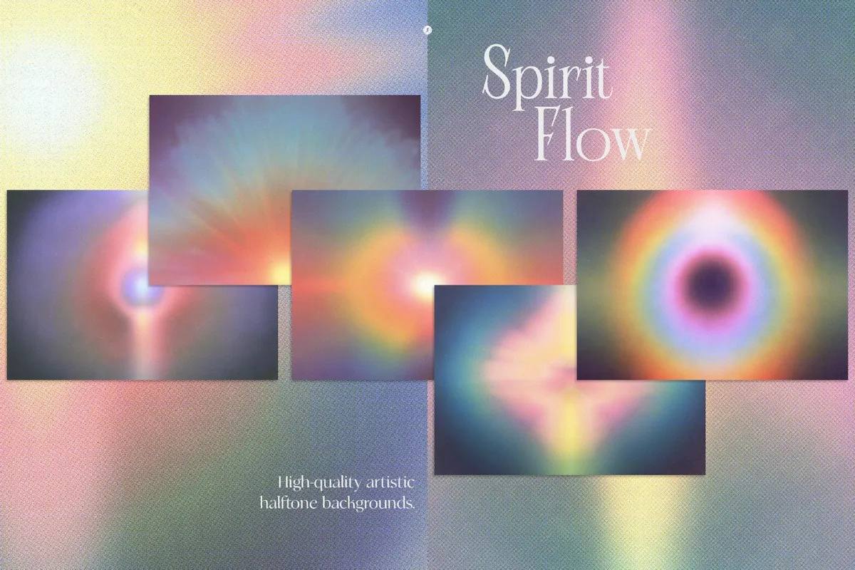 Spirit Flow - Halftone Gradient Backgrounds