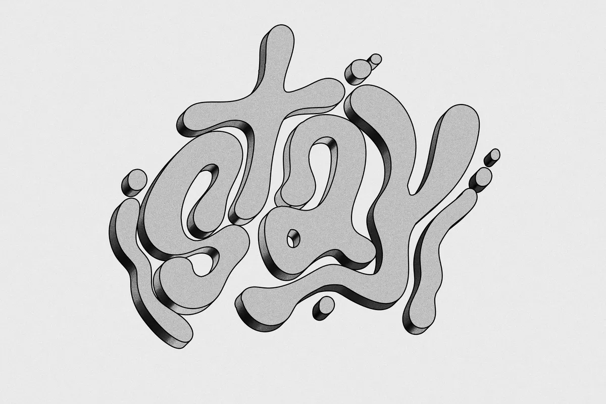 3D Retro Text & Logo Effect
