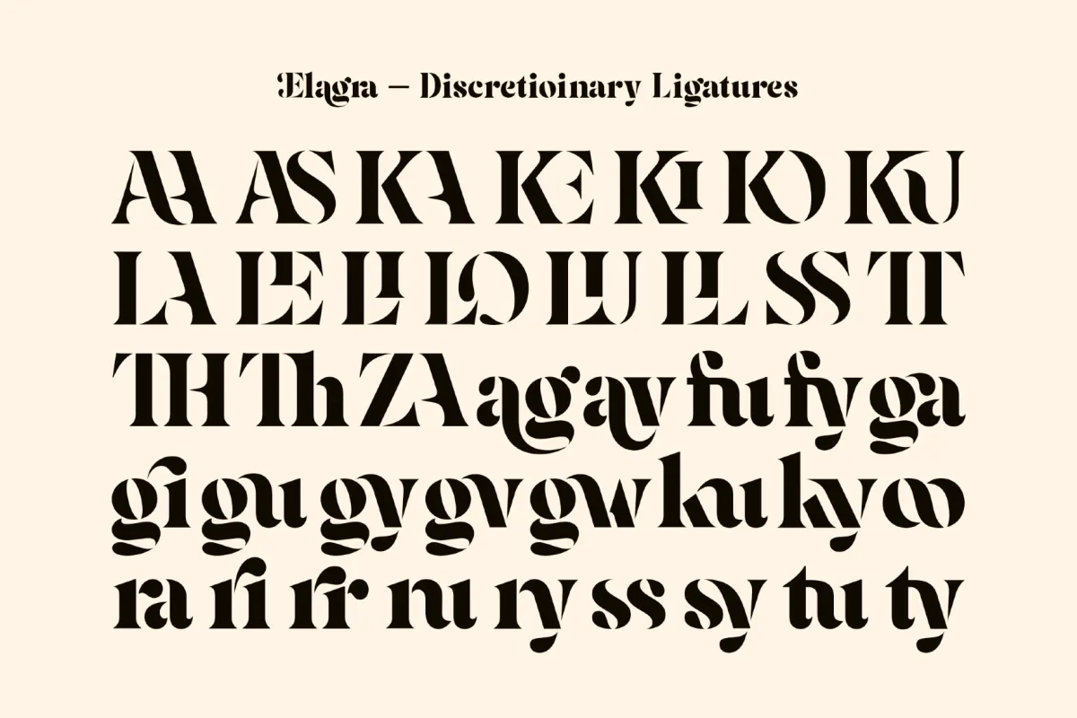 Elagra — Elegant Stencil Serif Font