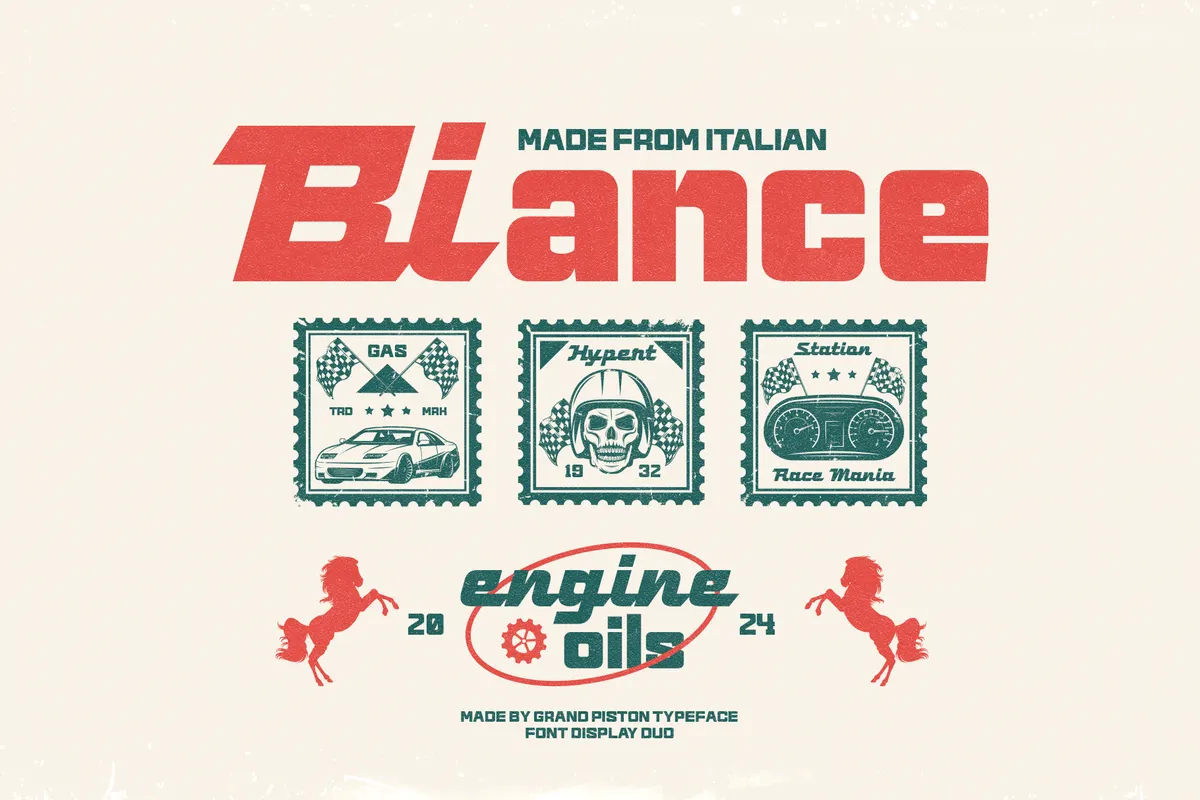 Grand Piston - Retro Display Font Duo