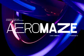 Aeromaze - Wide Geometric Sans Serif Font Family