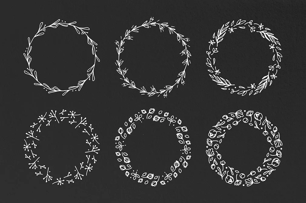 Bloomy Vector Wreaths