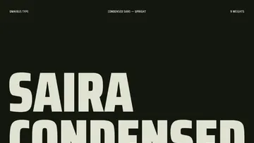 Saira Condensed. Free Font Family