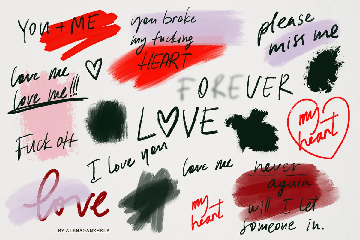 BROKEN HEARTS — Mixed Media Collage Kit