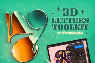 3D Letters Procreate Brushes