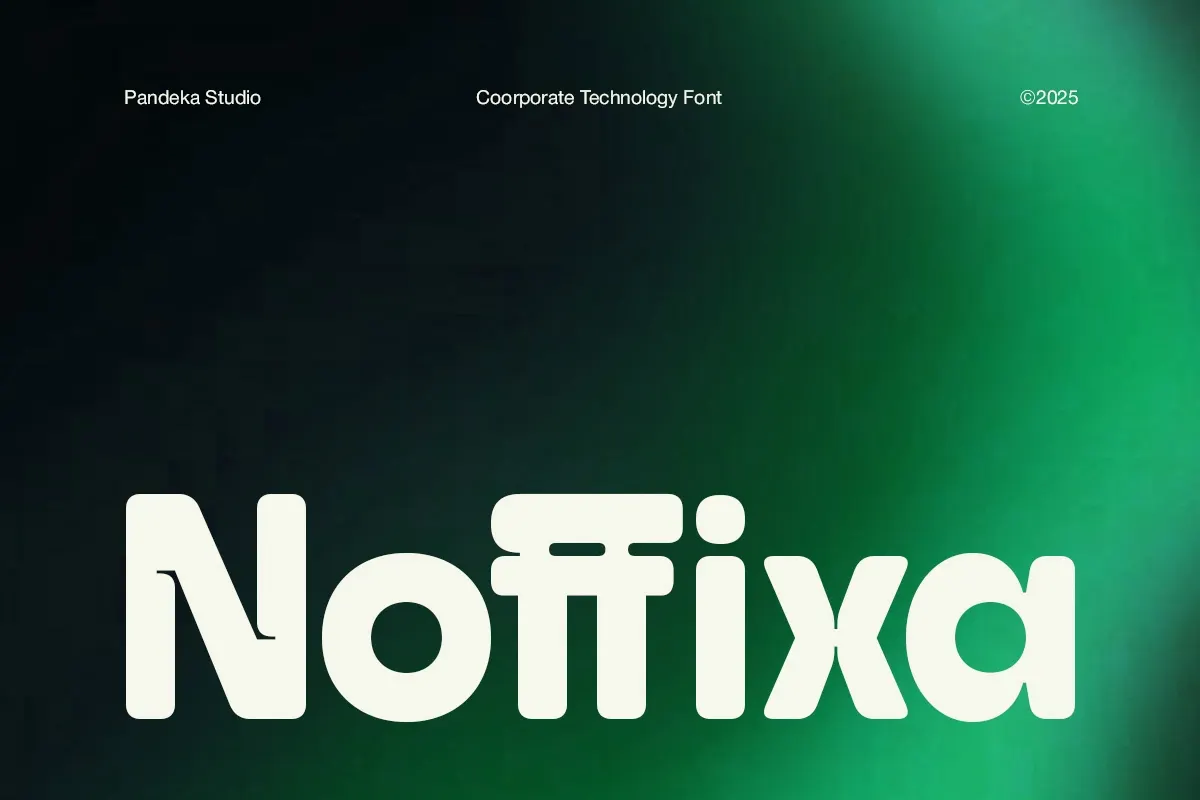 Noffixa - Rounded Geometric Tech Font