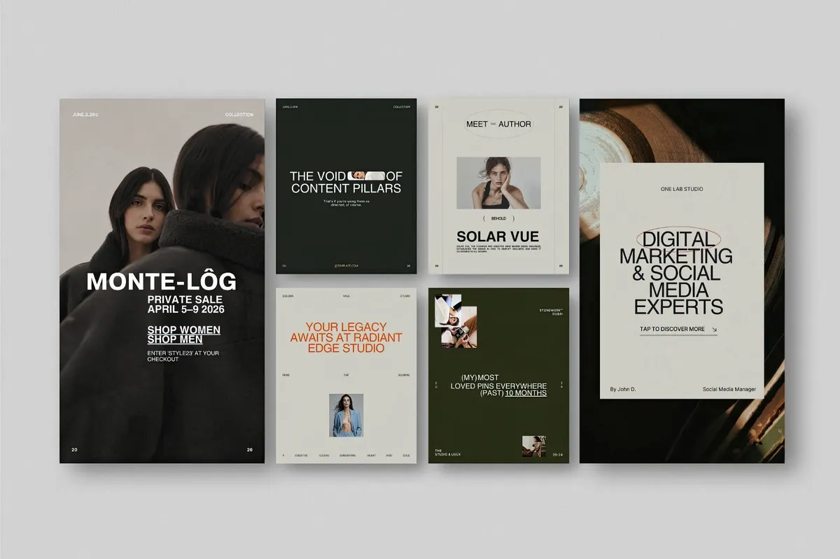 ZAVI Instagram Post & Story Templates for Canva Vol.1