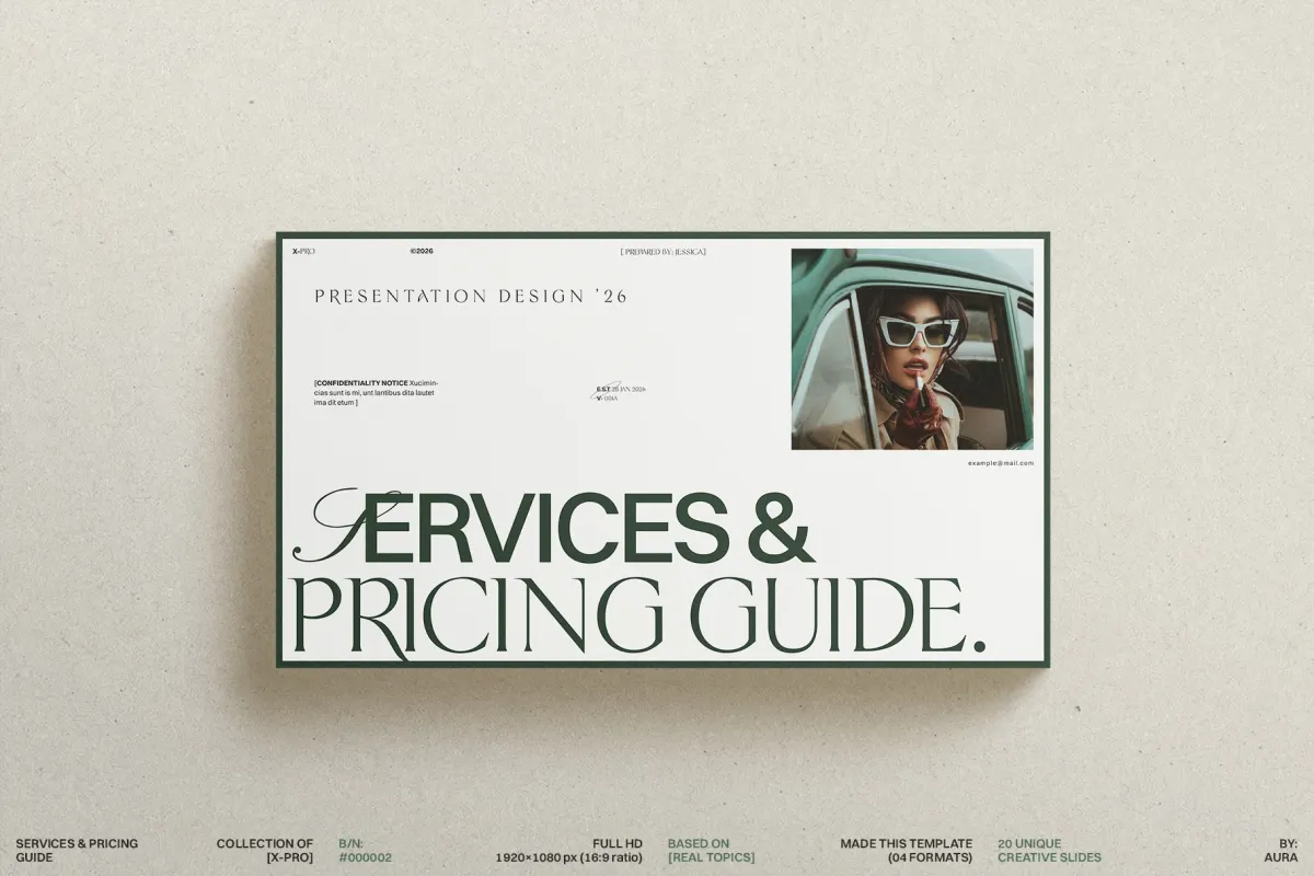 Services and Pricing Guide Presentation Template