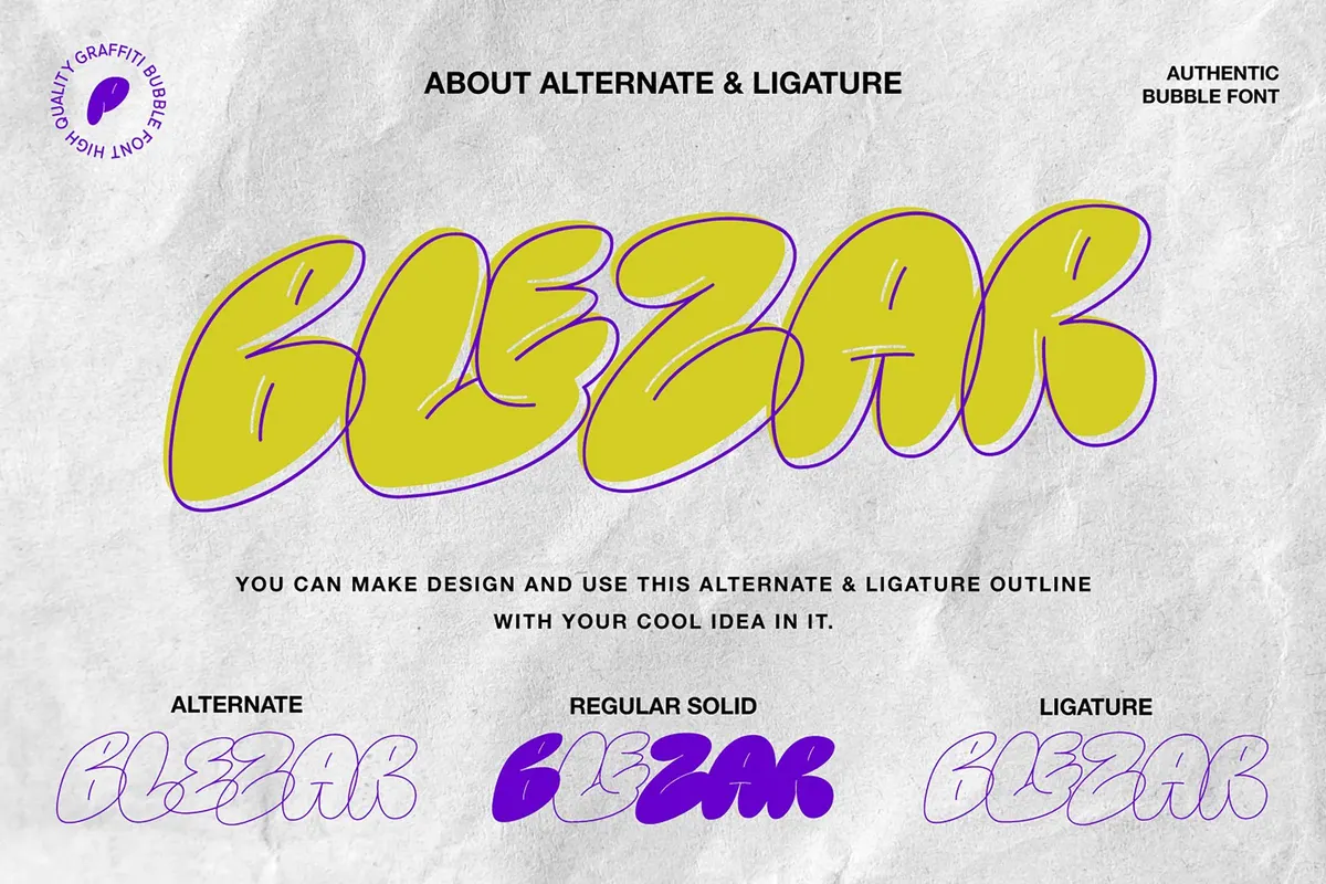 Puffy Kloky Bubble Font