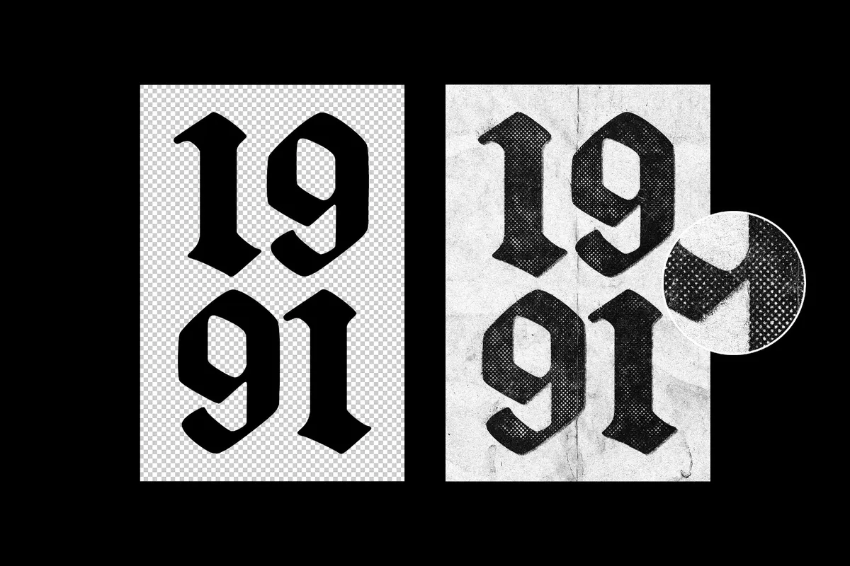 Stencil Offset Text Effect