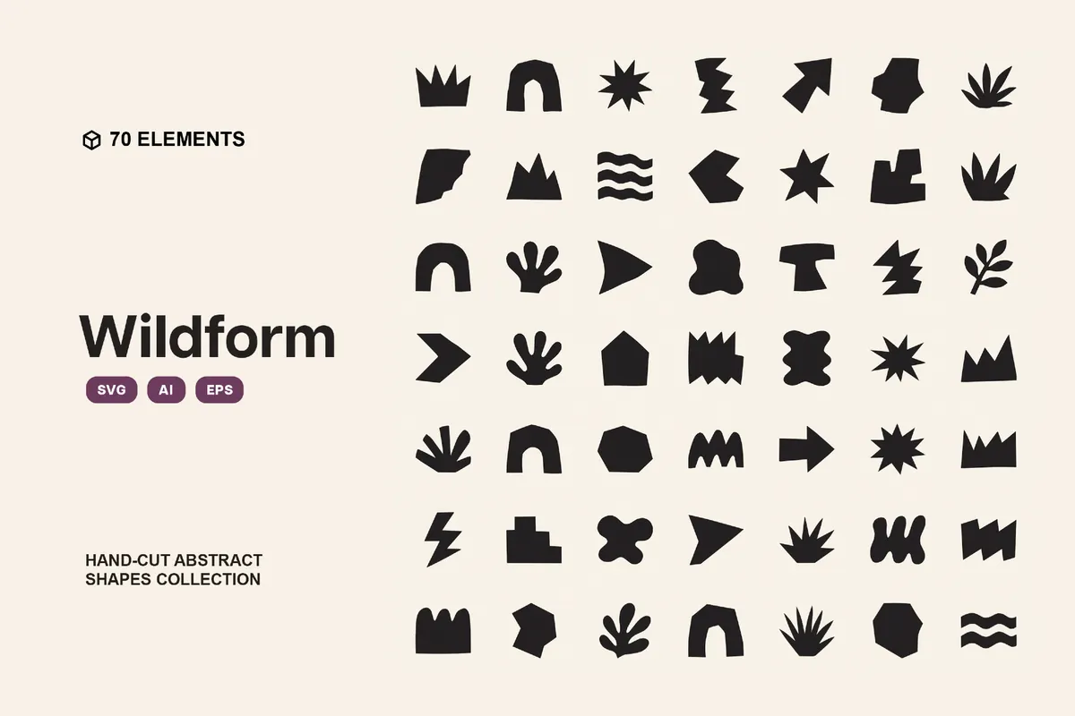 Wildform - Hand-Cut Abstract Shapes
