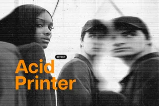 Distorted Printer Photo Effect