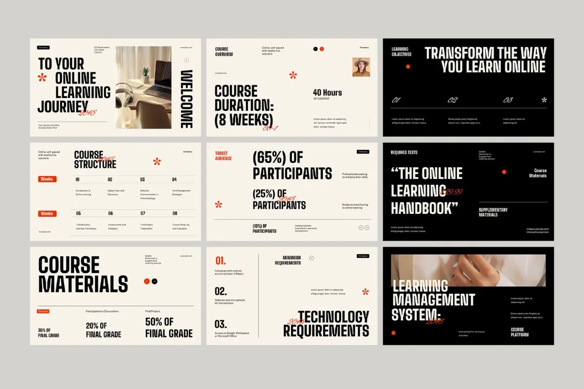 Online Course Education Keynote Template