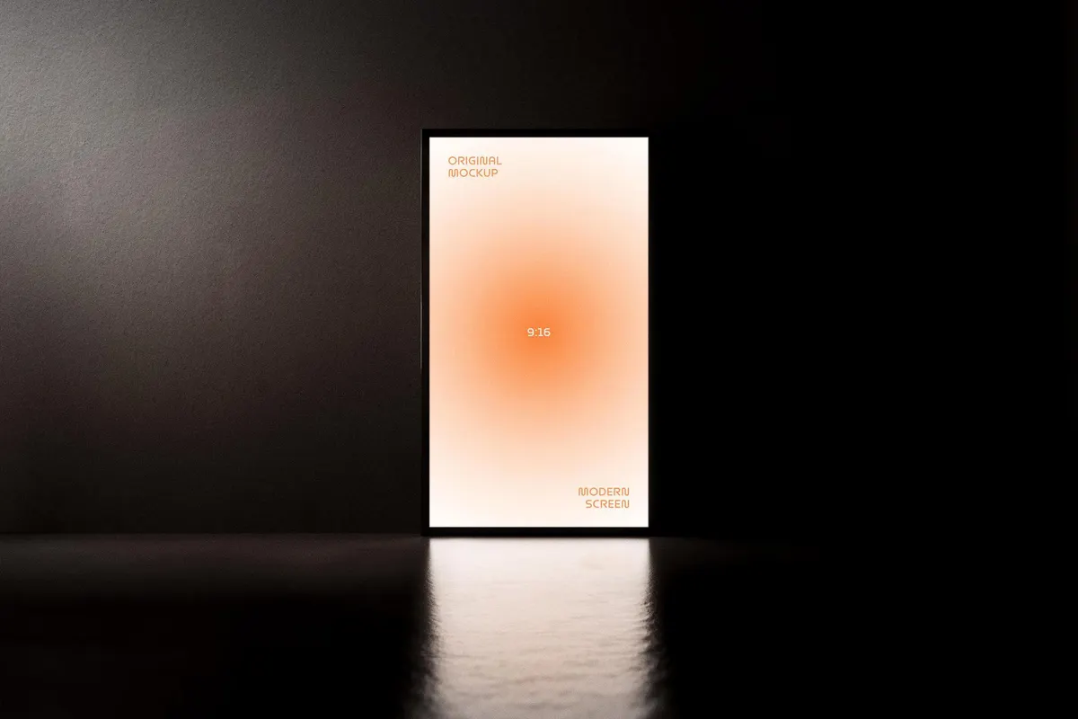 Glowing Screen Mockup