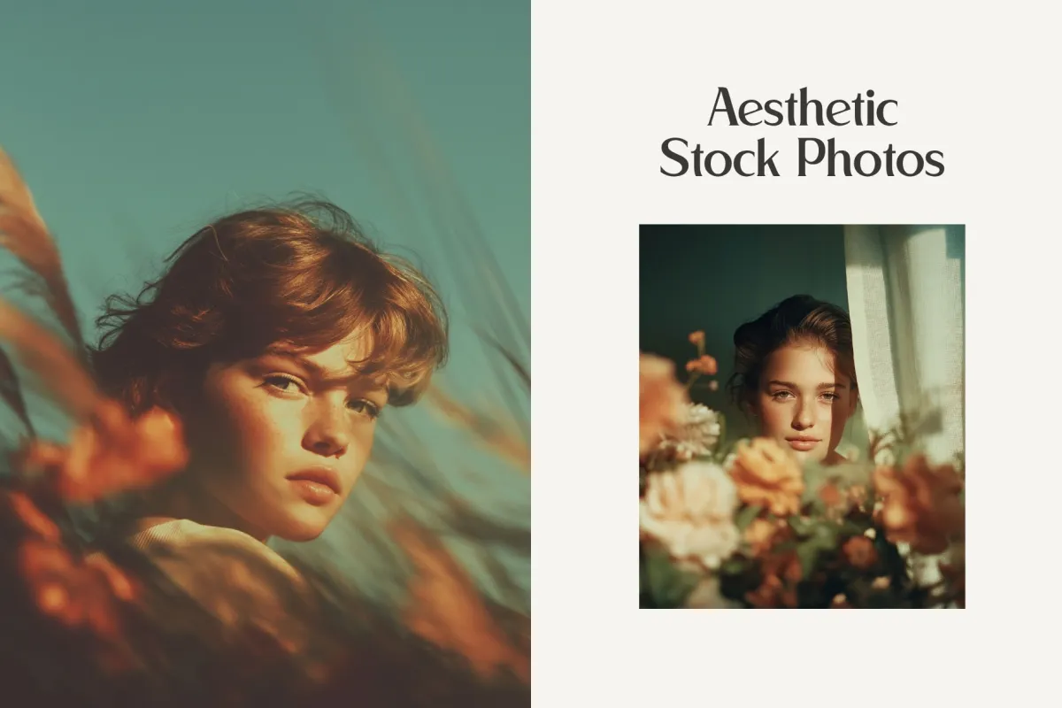50 Golden Reverie Stock Photo Portraits