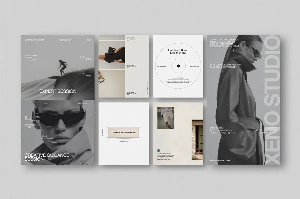 X1962 - XENO III. Instagram Post & Story Templates for Canva & InDesign