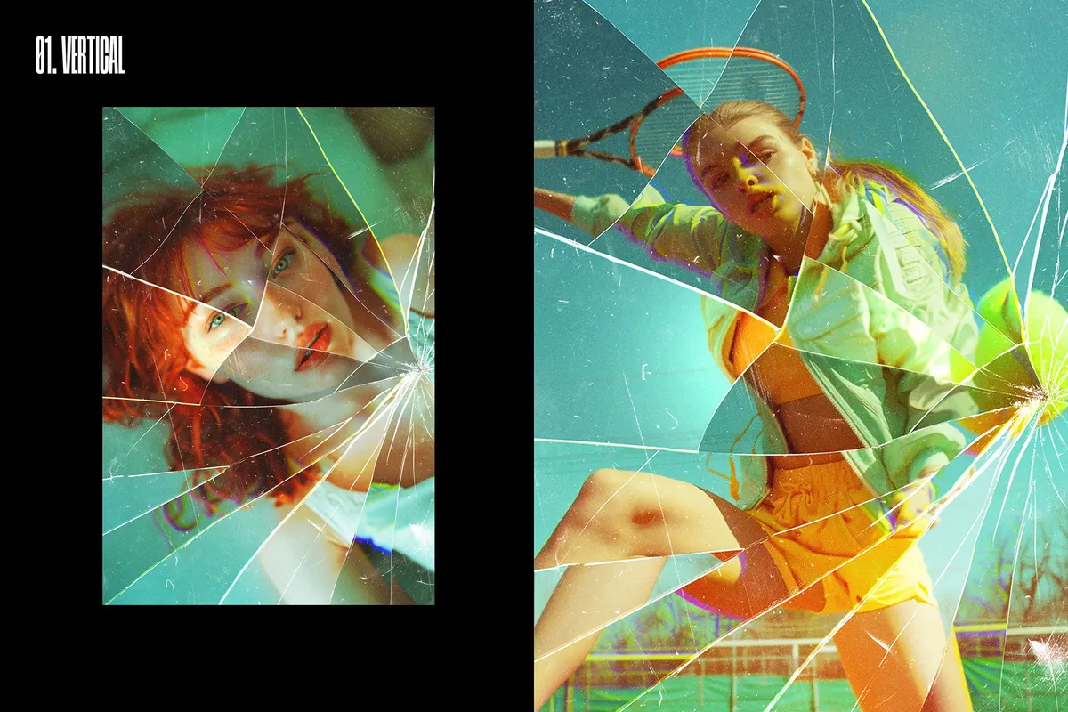 Broken Glass Photo Effects Bundle