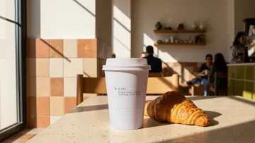 Coffee Cup Mockup Stone Table