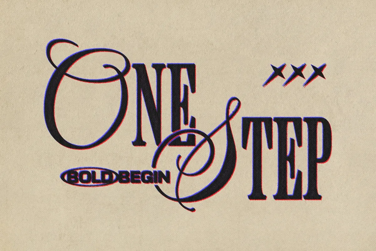 Duotone Printer Text Effect