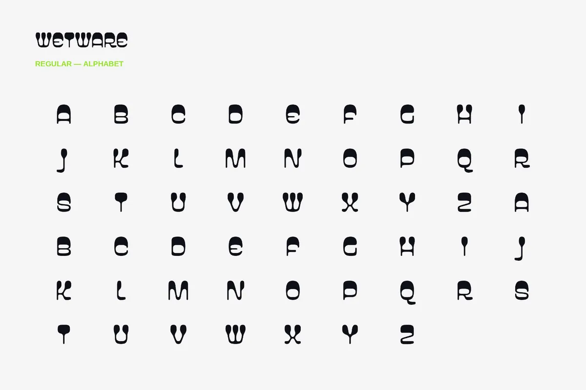 Wetware - Modern Groovy Font