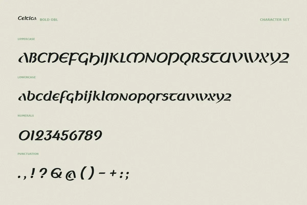 Celtica - Fantasy Font Family