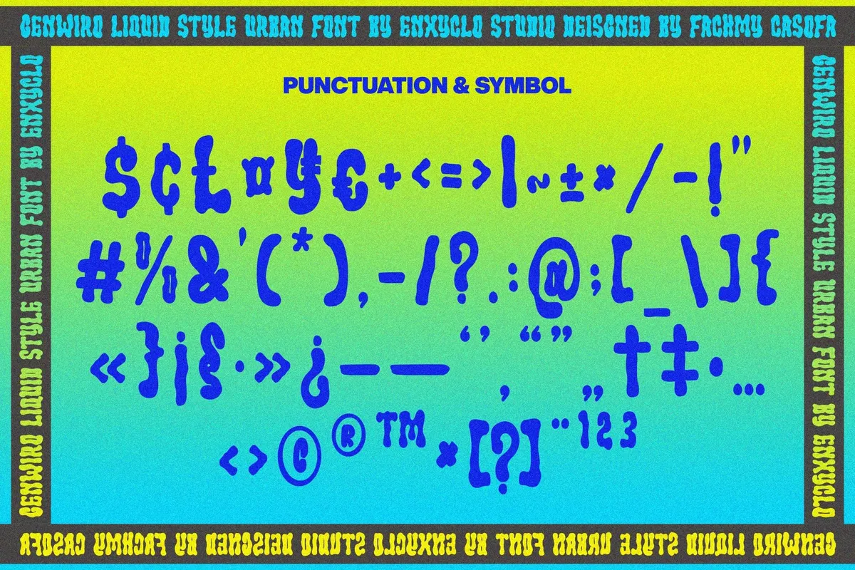 Genwiro Liquid Bold Font