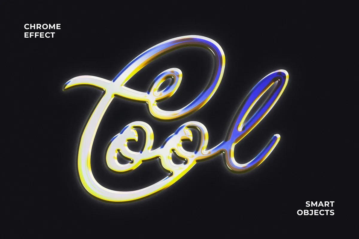 Retro Chrome Text & Logo Effect