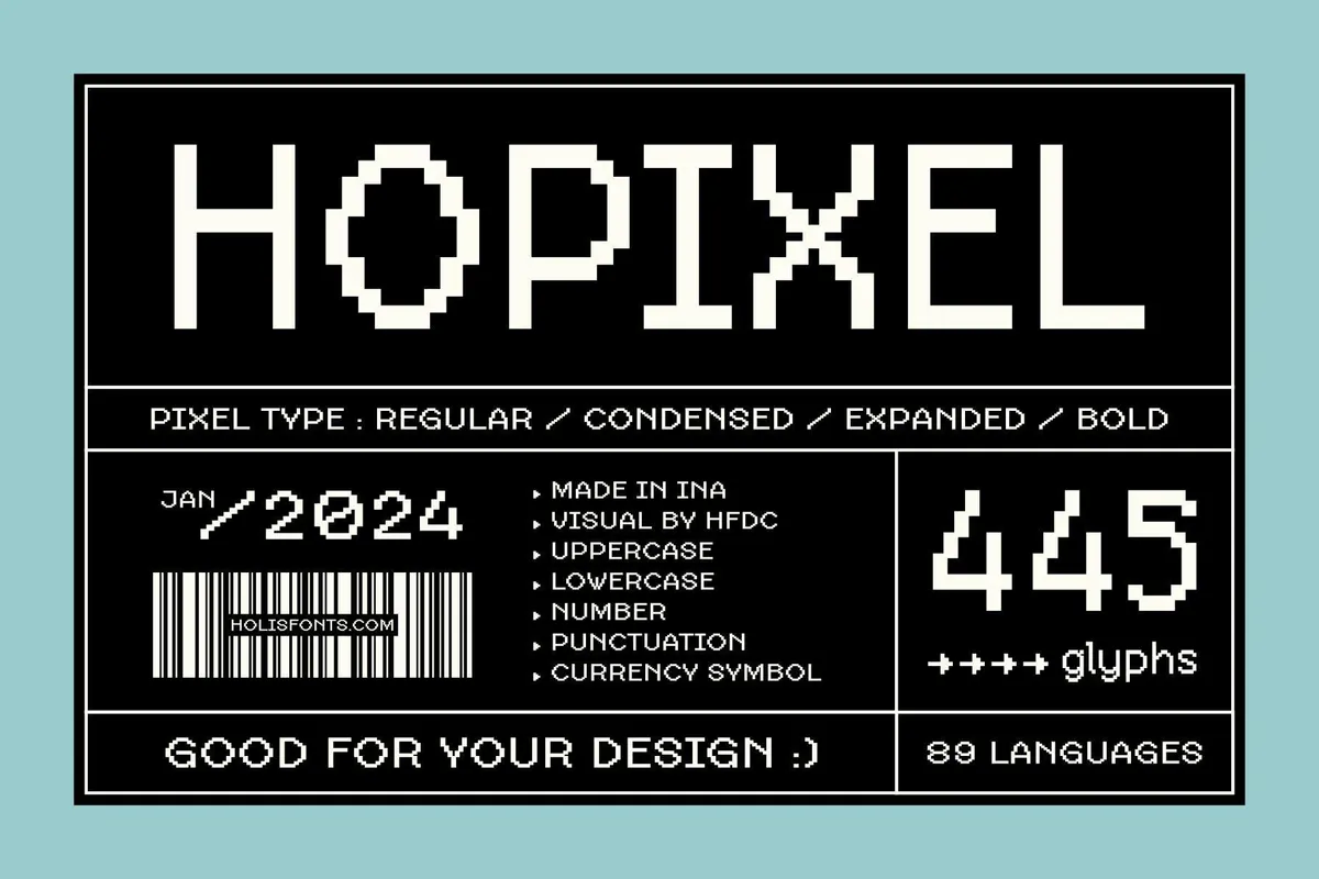 Hopixel Pixel Font Family