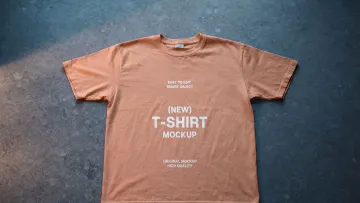 Top View T-Shirt Mockup | Flat Lay Scene
