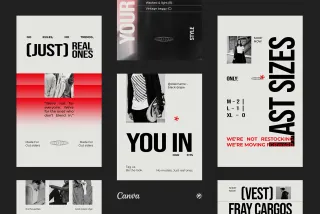 Streetwear Fashion Instagram Pack - Canva Template