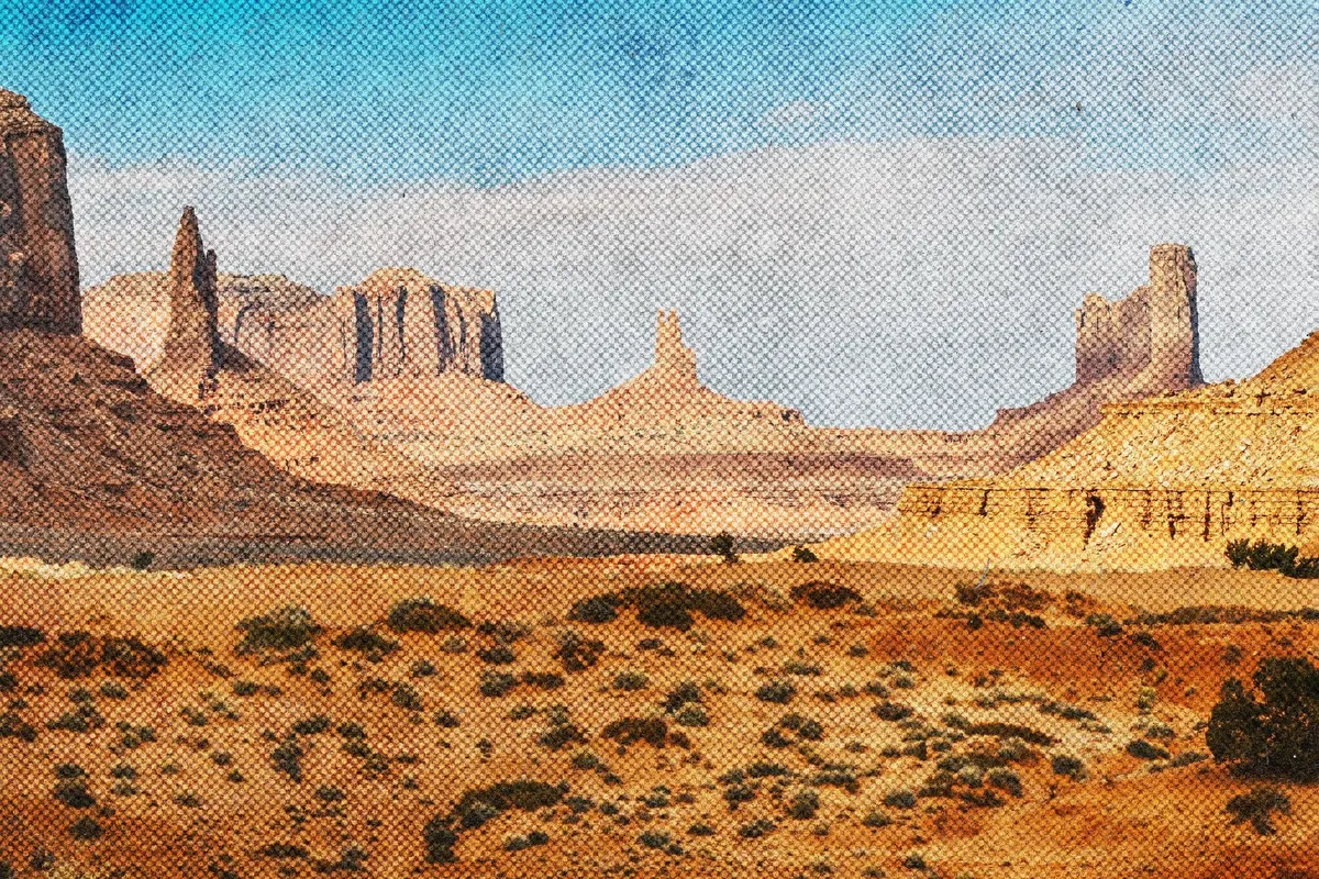 Halftone Print Photo Effect