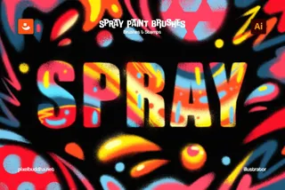 Spray Paint Illustrator Brushes
