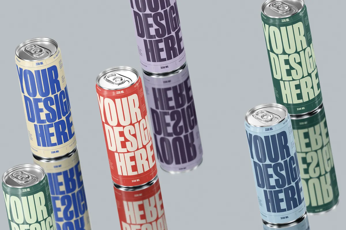 Mirror Composition 330ml Can Mockup