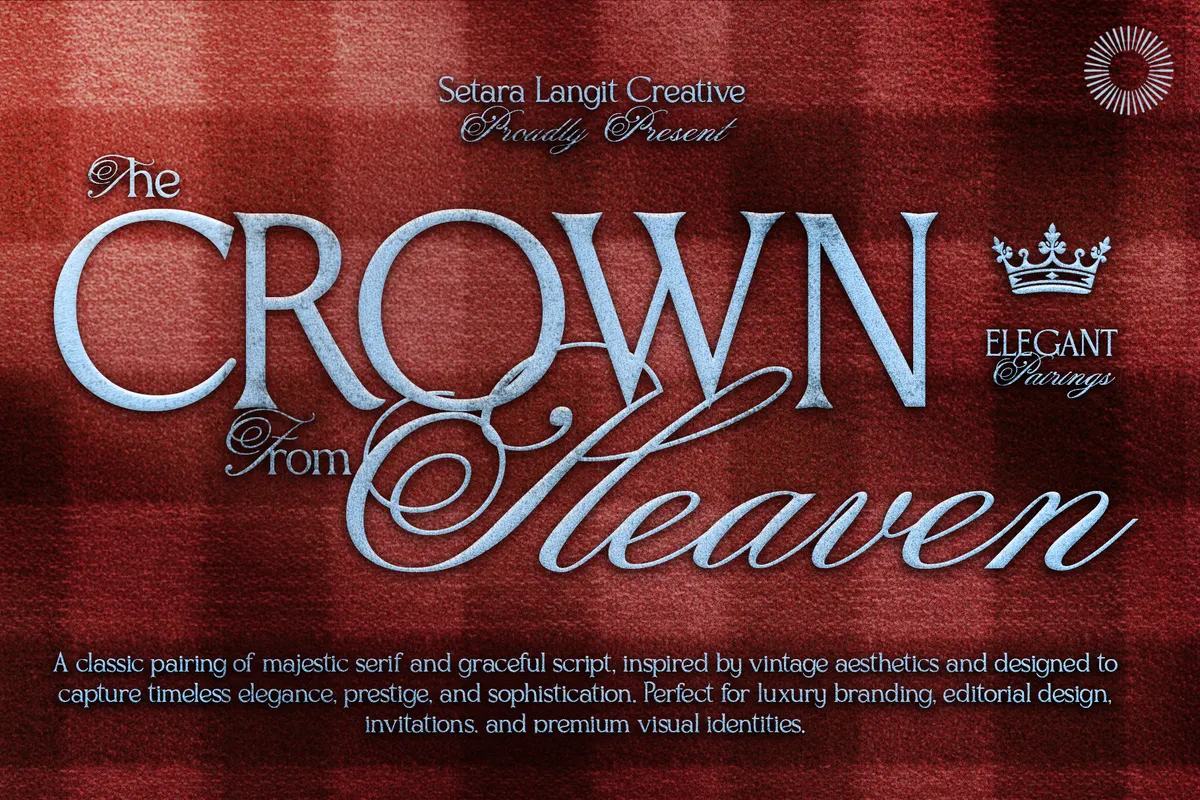 Crown Heaven - Luxury Script & Serif Font Duo