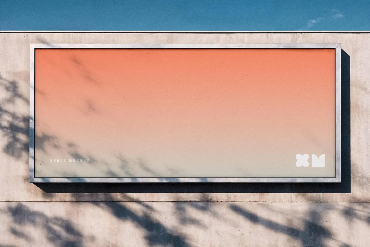 Outdoor Wall Billboard Mockup
