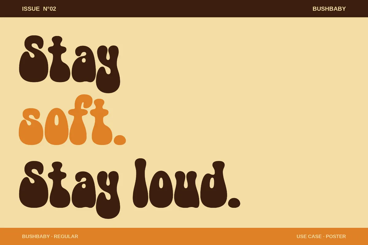 Bushbaby - 70s Groovy Font