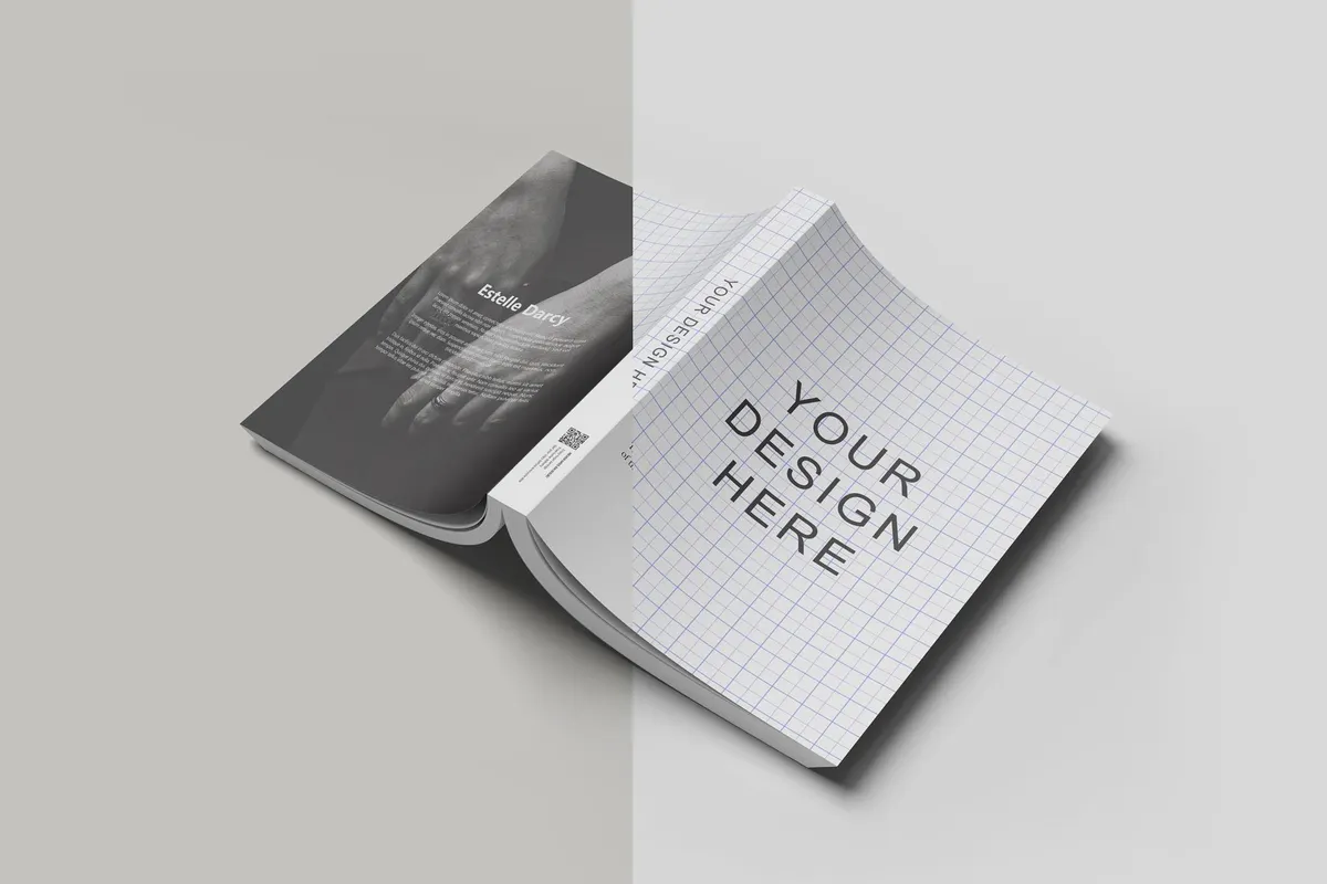 Open Softcover Book Mockup
