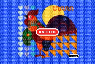 Knitted Photo Effect