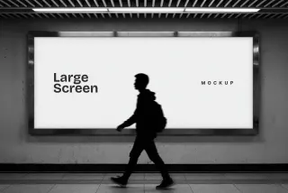 Subway Advertising Screen Mockup