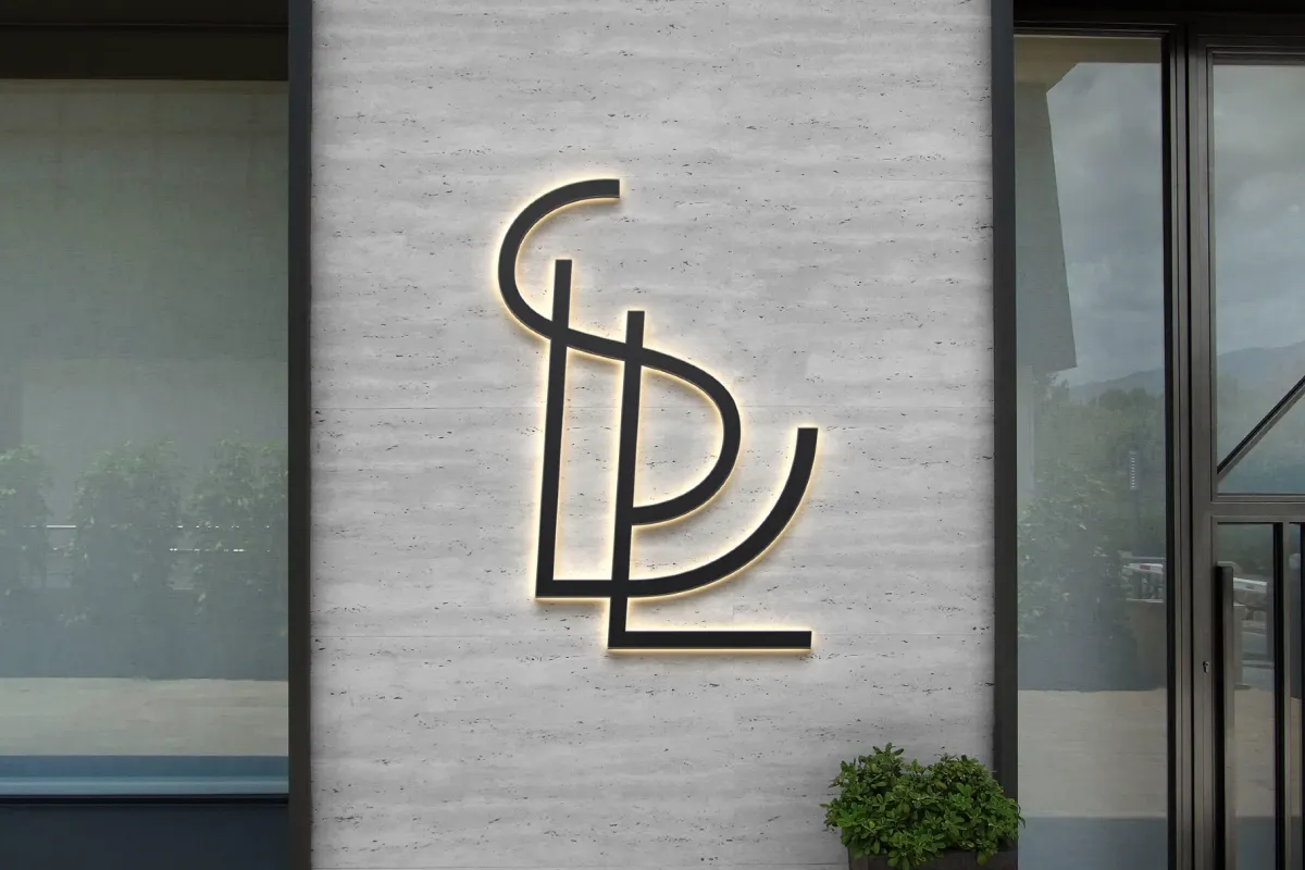 Concrete Cladding Signage Mockup